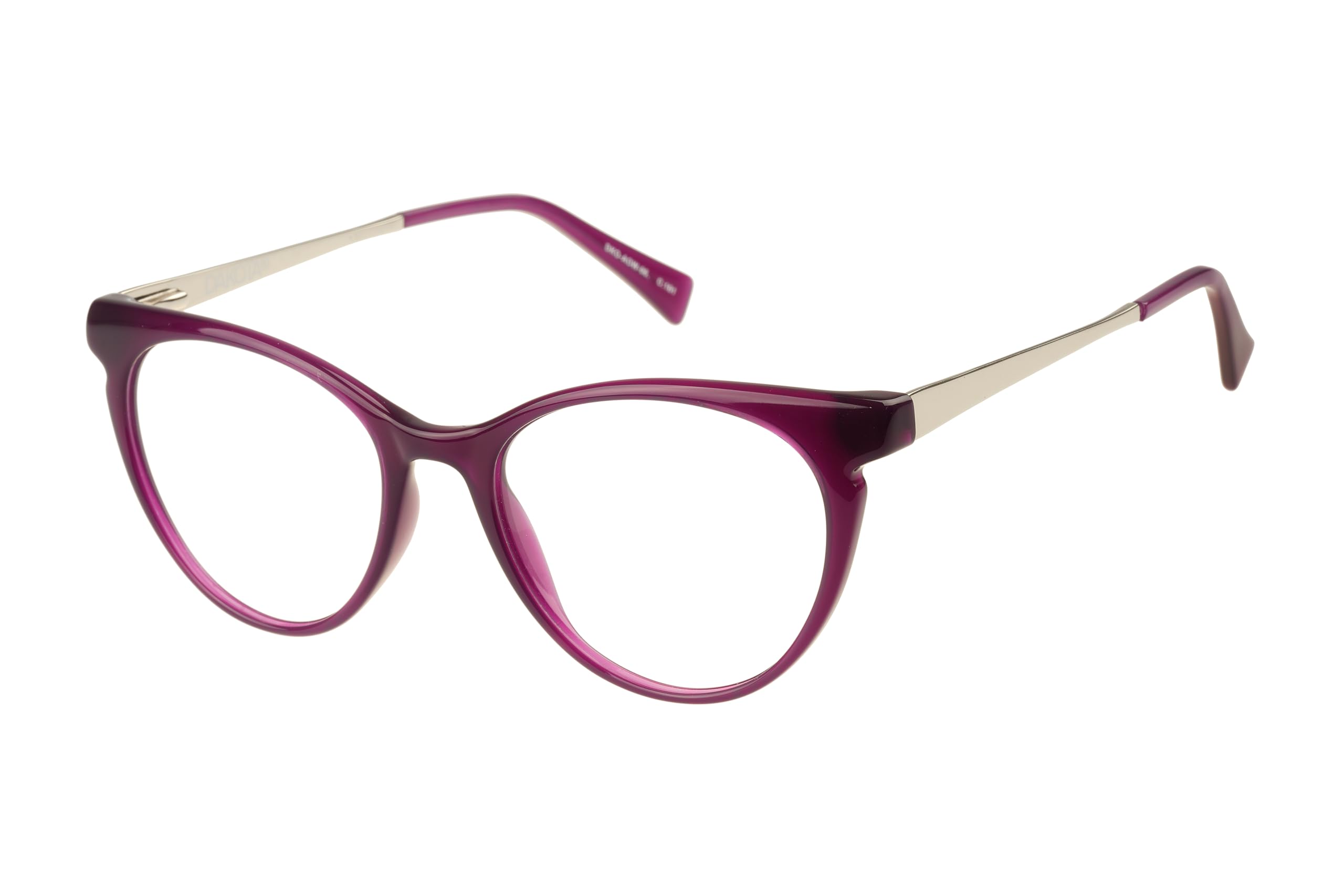 DAKOTA Brille mit Sehstärke für Damen optional mit Sonnenbrillentönung oder Blaulichtfilter, Rund, gefertigt aus Acetat (inklusive Brillenetui)