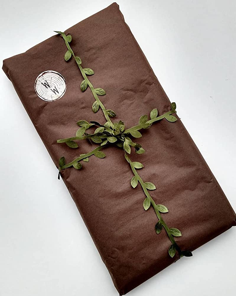 Blattband Olivgrün – 15 Meter Rolle, Aus Polyester, Für Basteln, Hochzeitsdeko & Geschenkverpackung