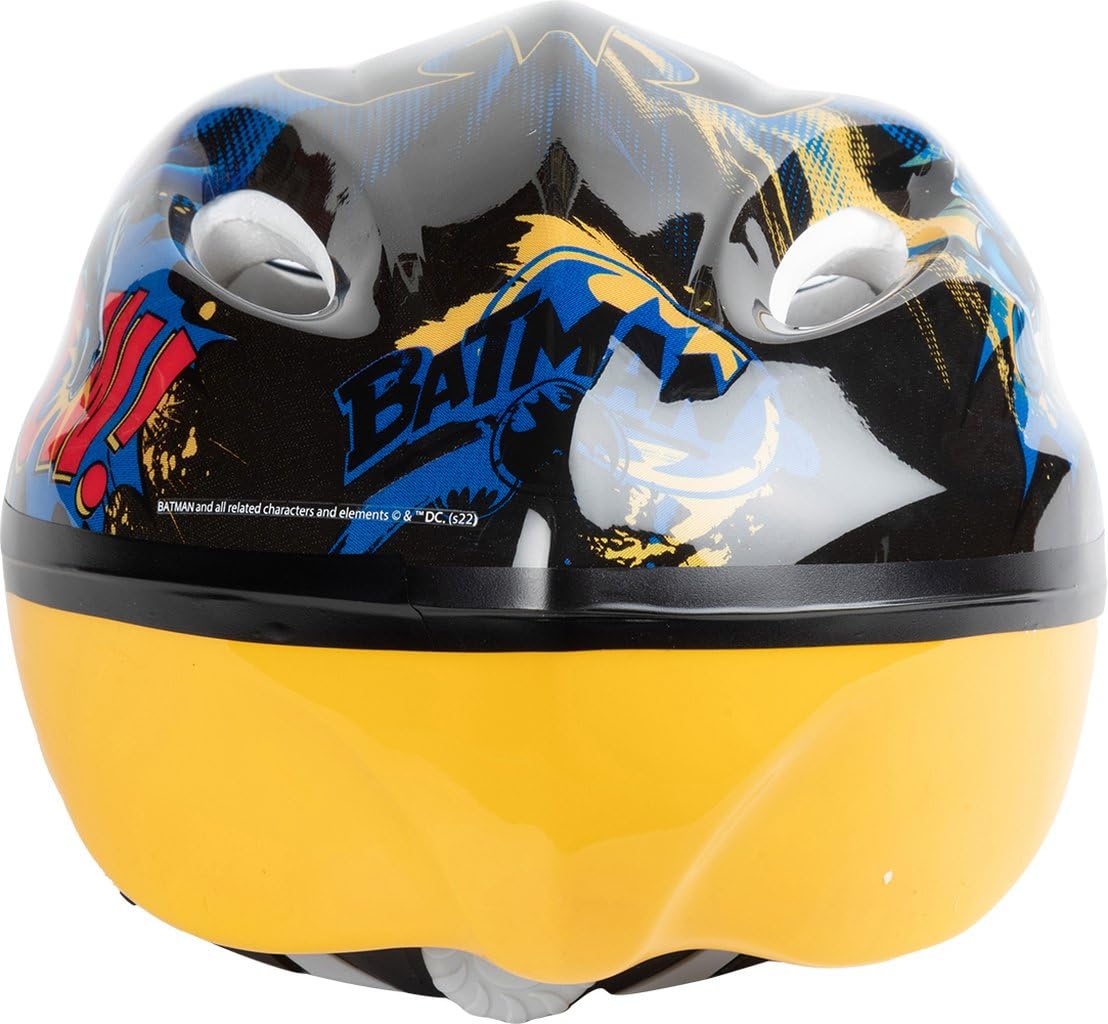 batman kids bike helmet Tataway 52-56 cm Bat Protection Superhero Yellow Black Sports & Outdoors Kids Bell Mc Helmets Hub Color:Silver Hub (Included in cost) Free Shipping
