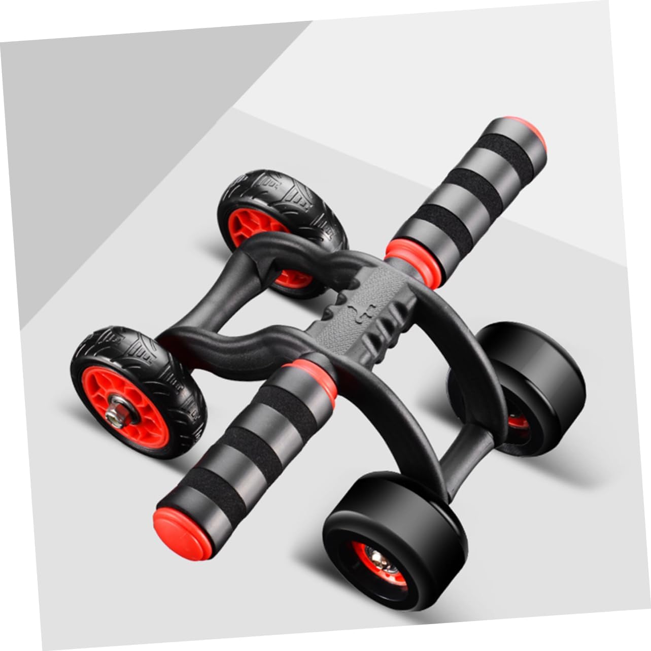 Balacoo Automatic Spring Back Ab Roller Wheel 4-Wheel Quiet Fitness Device with Knee Mat for Core Strength Training Home Use and Weight Loss Equipment