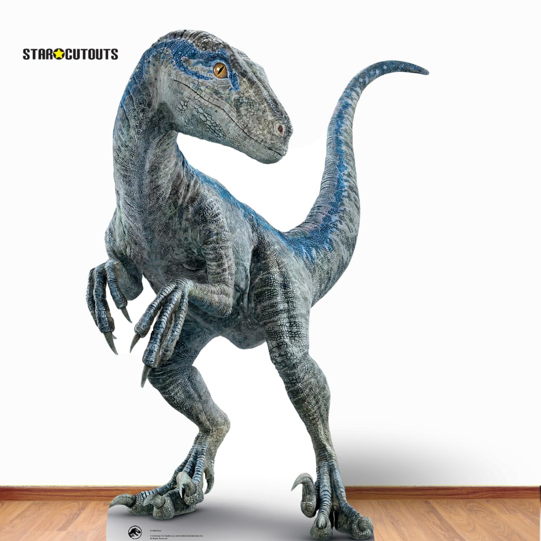 Star Cutouts SC4080 Raptor Jurassic World Dominion Karton-Ausschnitt in Lebensgröße mit Mini-Ausschnitt