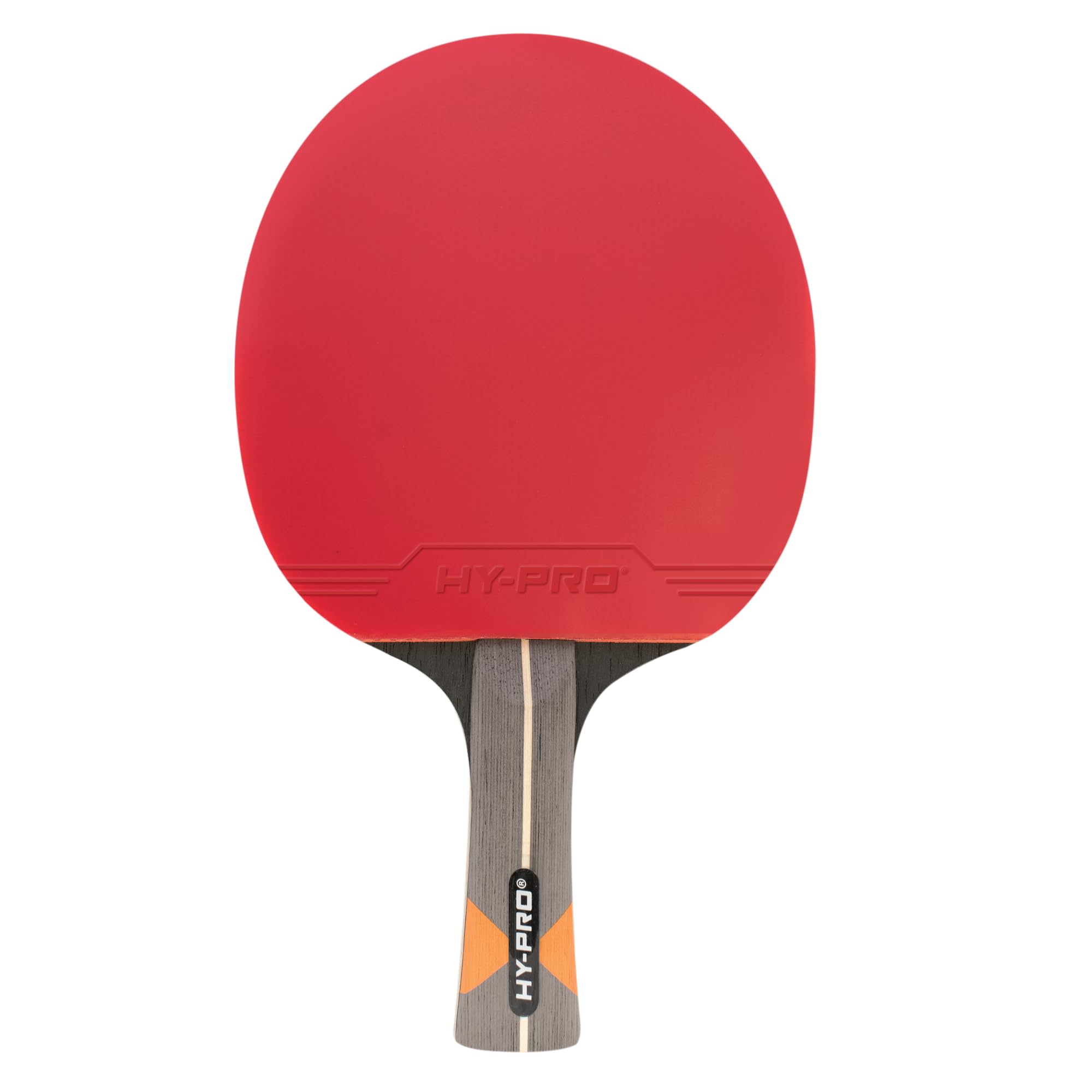 Hy-Pro Bate de Tenis de Mesa, núcleo de Fibra de Carbono, Madera Duradera de 7 Capas, Esponja de 2 mm, con Cubierta para la Cabeza, Calidad de Rendimiento, Giro y Control Superiores