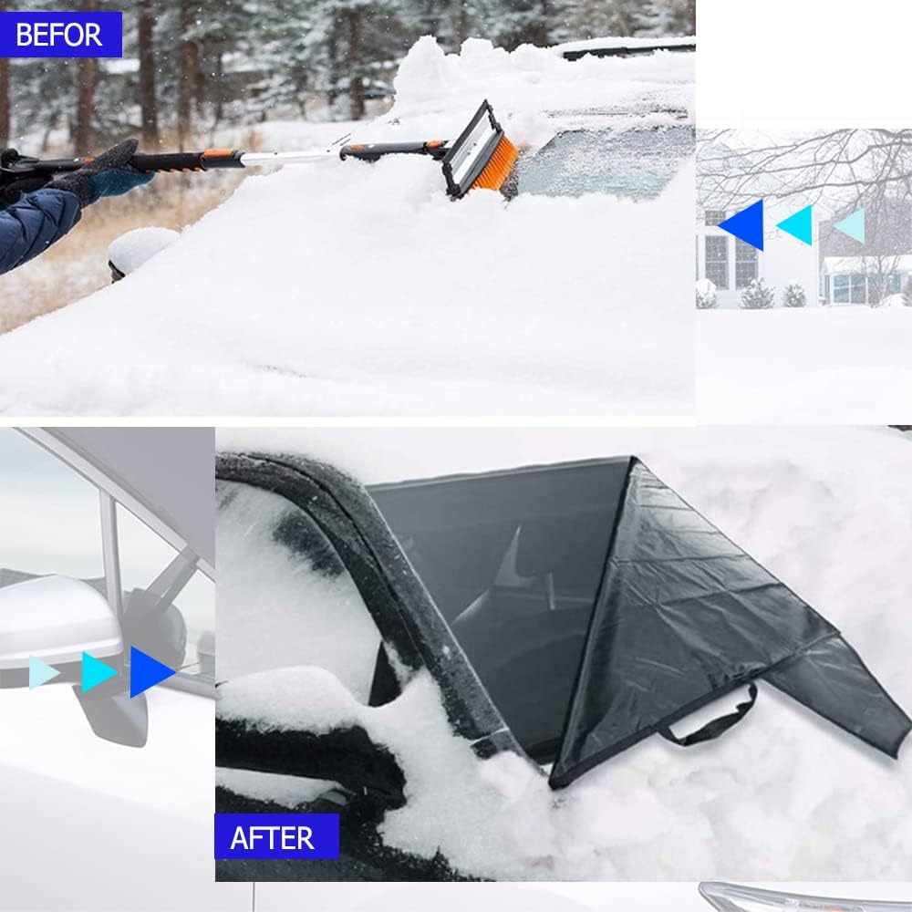 deemars Car Windshield Sunshade, Universal Fit Windshield Sun Shade, Automotive Sun Visor for UV Rays & Heat Protection, Car Accessories for Cars, SUVs, Trucks