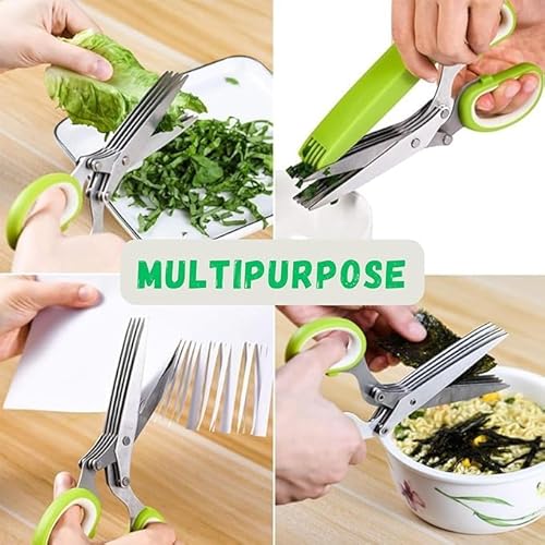 Conjunto de tesouras de ervas de cozinha - Utensílios de cozinha legais para cortar ervas frescas -