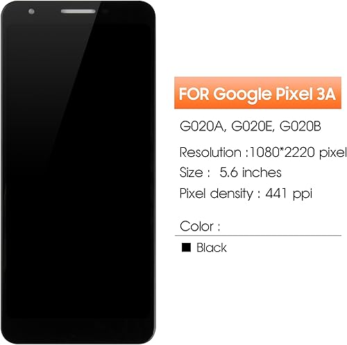 Miniatura 2 de Pantalla OLED para Google Pixel 3A Reemplazo de pantalla LCD para Pixel 3A Pantalla LCD G020A, G020E, G020B Pantalla táctil Digitalizador Asamblea