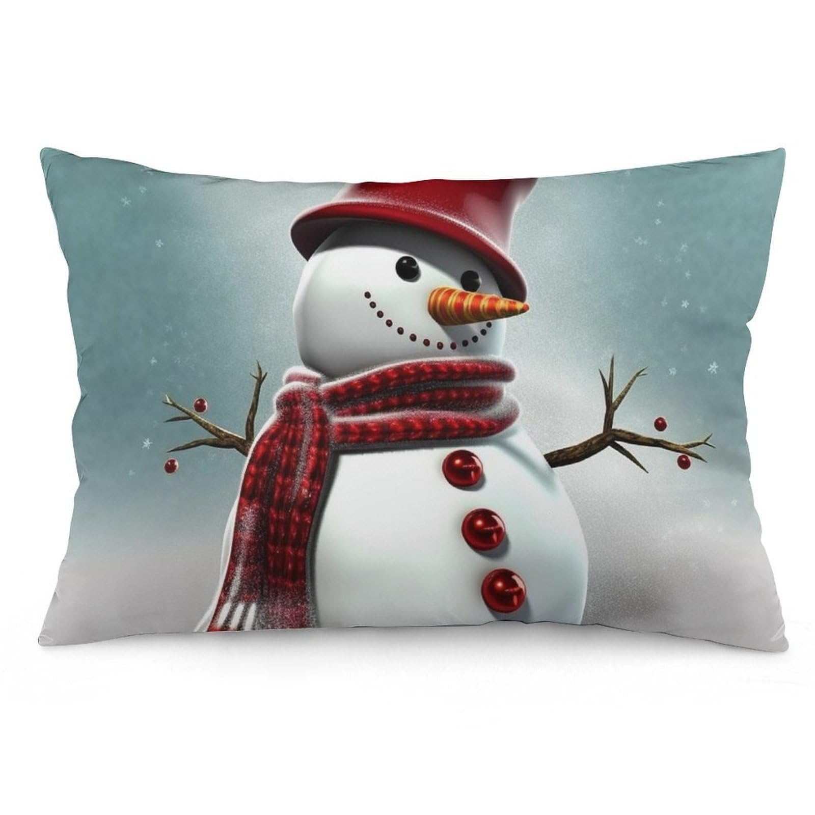 NTVOWPZO 2 Pack Decoration Throw Pillow Covers 12 "x20 Pillowcases Covers Christmas Snowman Pillowcases Modern Farmhouse Home Decor Sofa Cushions Covers for Couch Bed Living Room