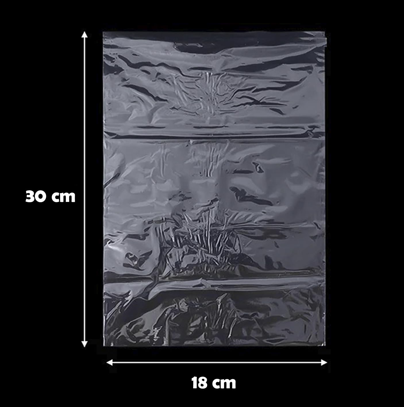 Lot de 100 sachets thermorétractables transparents avec film rétractable pour emballage 18 x 30 cm