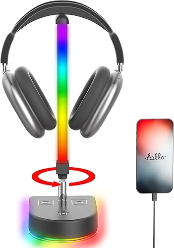 BGMUTCX Torre de iluminación inteligente con soporte para auriculares RGB barras de luz LED inteligentes retroiluminación de TV RGB con soporte para