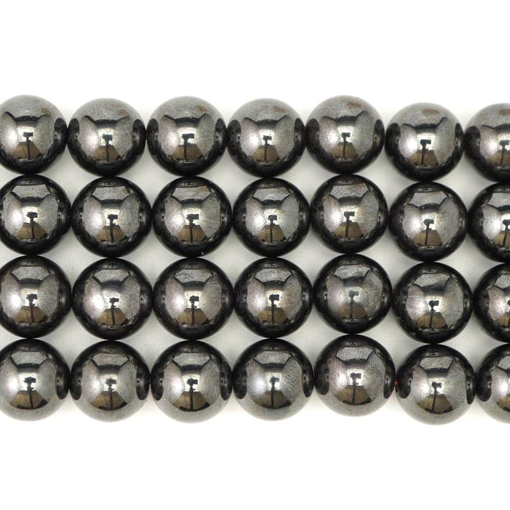 Amazon.co.jp: ヘマタイト 12mm 丸玉 マグネット ビーズ 天然石 1連 約 