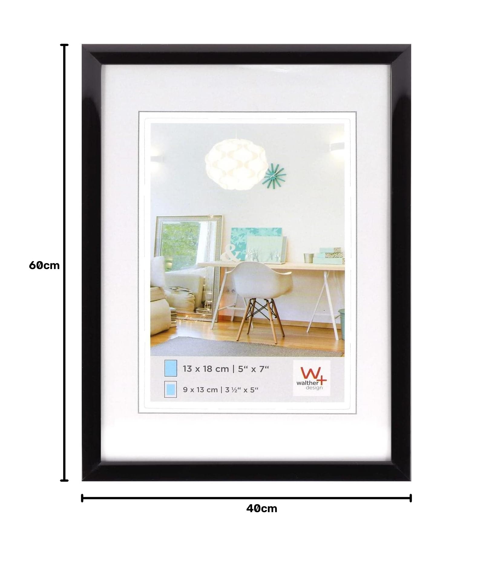 walther design Bilderrahmen stahl 40 x 60 cm mit Kunstglas, New Lifestyle Kunststoffrahmen KVX460D – Ansicht 11