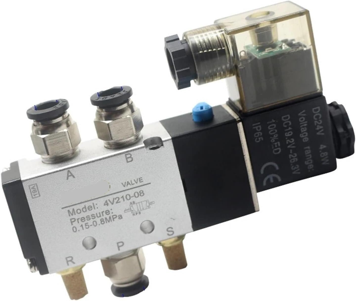 Électrovanne pneumatique 4V310-15 pour automatisation de convoyeur industriel 24V 8mm