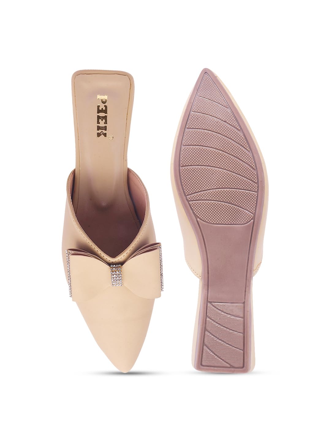 Bow Women Solid Pointed Toe Mules-image-46