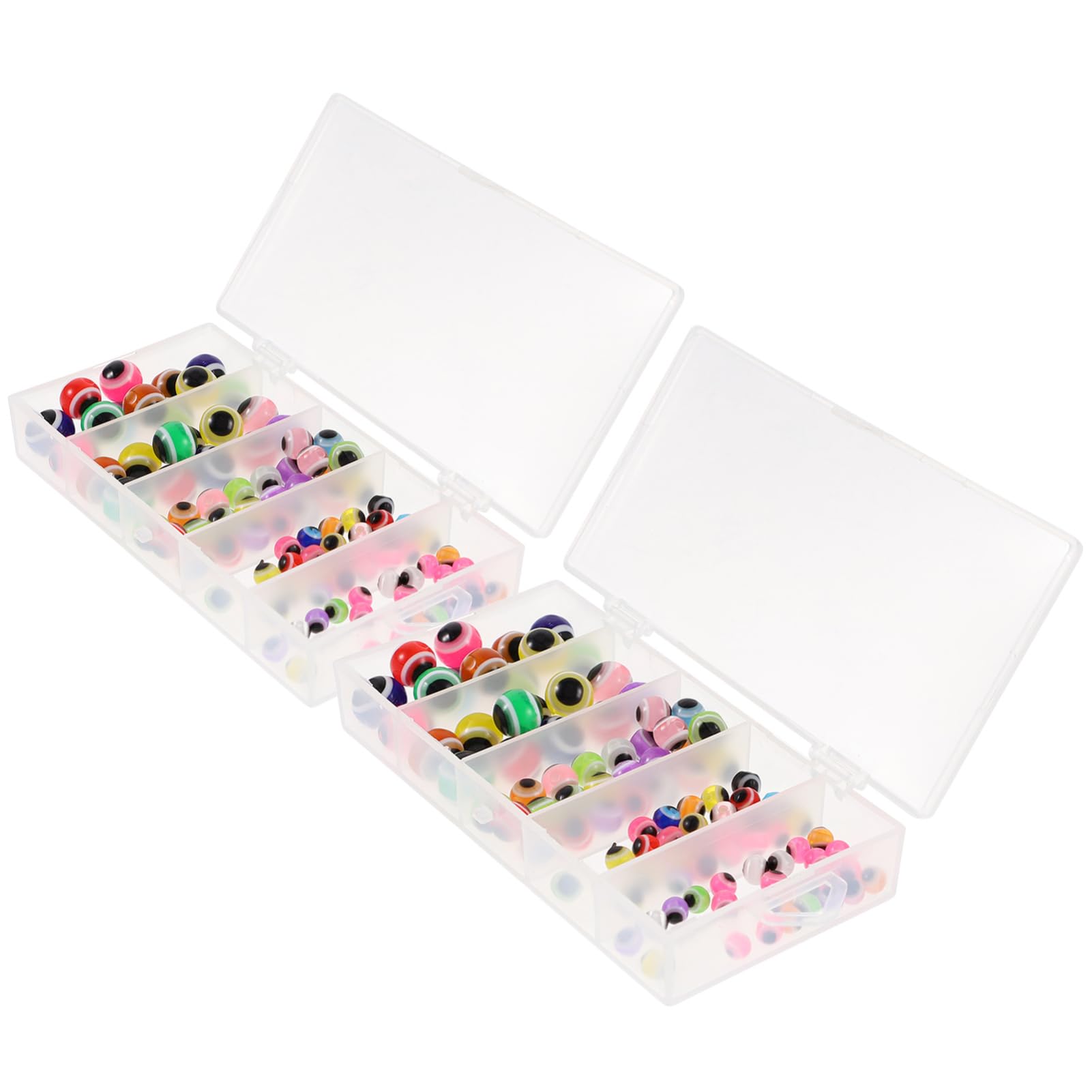 Tofficu 500piezas Abalorios De Resina Para Diy Cuentas De Ojo Para Pulseras Collares y Pendientes Accesorios Decorativos De Joyería