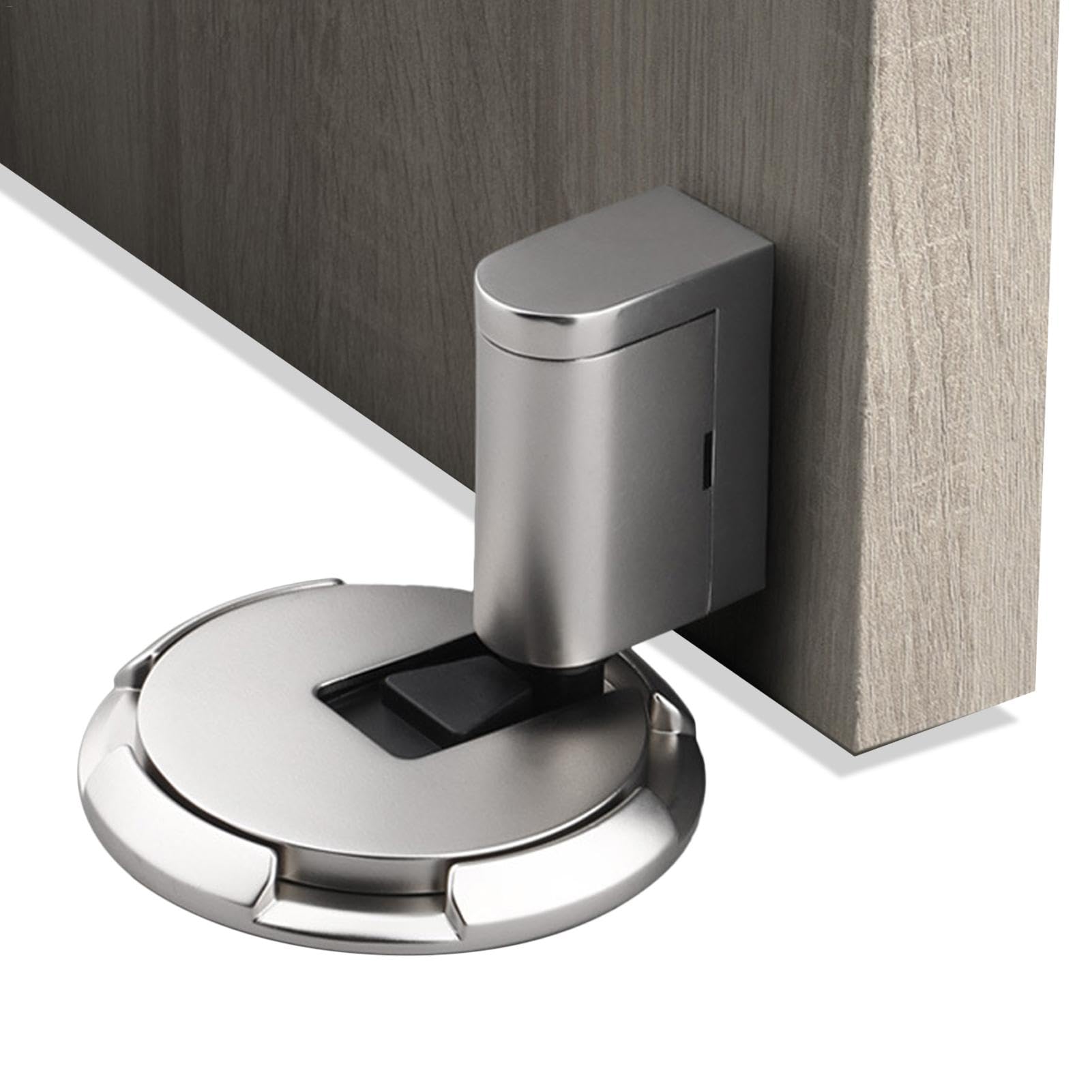 Bloqueur de porte silencieux et ventouse mécanique invisible en métal pour chambre et salle de bain