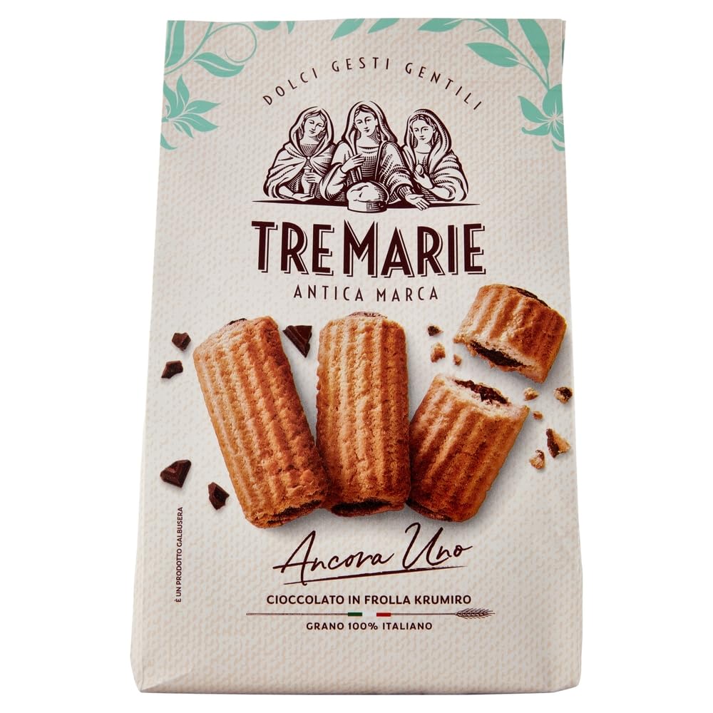 Italian Gourmet Ancora Uno biscotti Krumiro cacao, Mürbeteig 12 x 315g | Gebäck mit Schokoladennote, friabile e croccante, passend zu Kaffee oder, Gesamtnettogewicht 3,78 kg + Kostenlos Polpa 400g