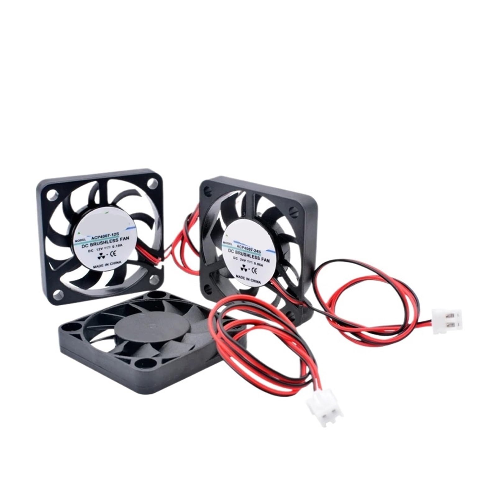 JJKKOZVQF 1PCS 4007 4cm 40mm fan 40x40x7mm DC5V 12V 24V 2pin Cooling fan for radiating aluminum fins(12V)