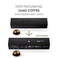 Vista 4 de Nespresso Cápsulas Vertuo, Double Espresso Chiaro, café espresso de tostado medio, 30 cápsulas de café, prepara 2.7 onzas.