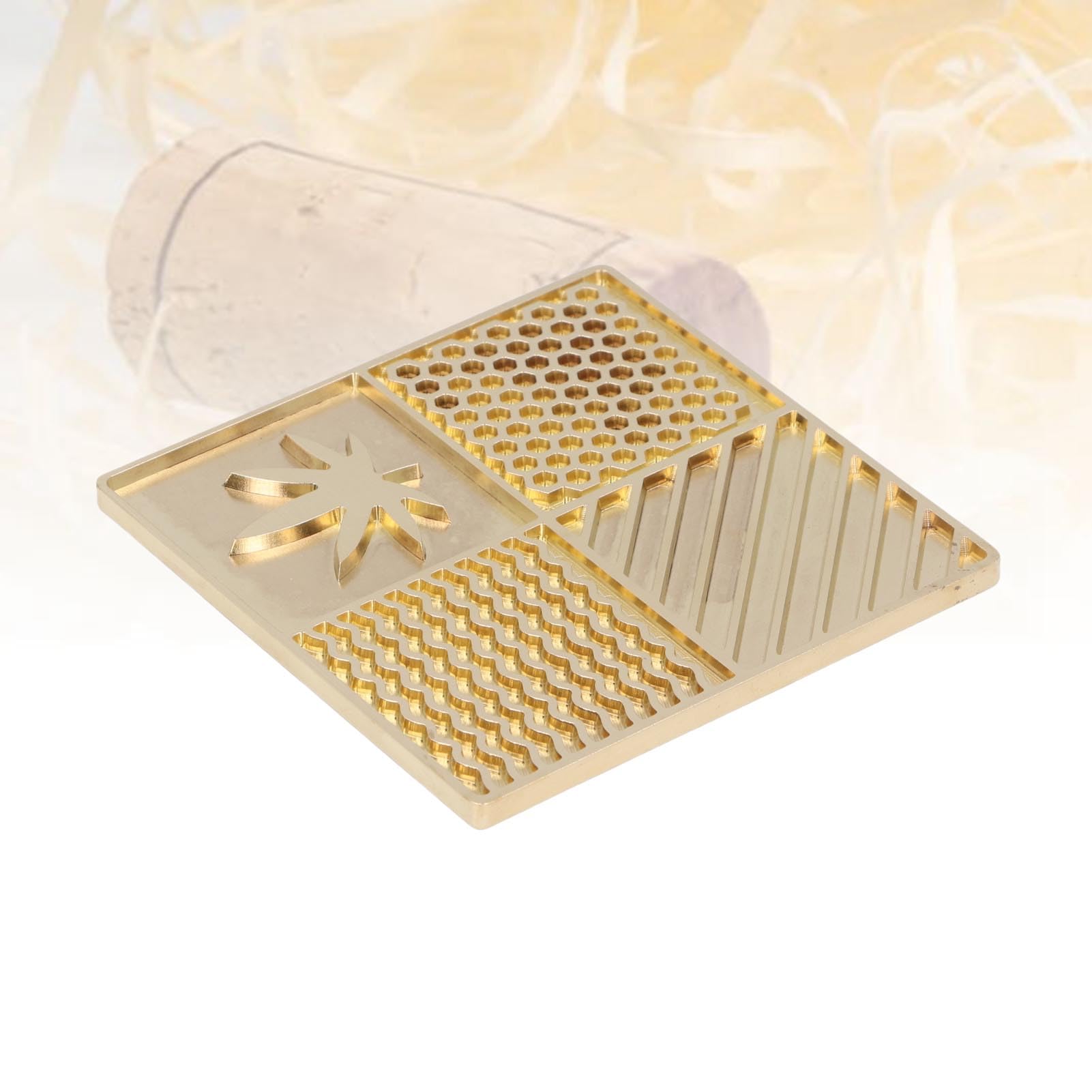 Bandeja de Diseño para Hacer Cubitos de Hielo de Cobre para Impresiones Personalizadas, Accesorio Portátil para Camarero, Ocasiones Elegantes, 10x10cm (B04)