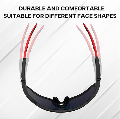 Miniatura 3 de BUCKLOS Gafas de sol polarizadas para ciclismo y correr para hombres y mujeres, protección UV400, gafas de sol TR90 para bicicleta, béisbol,