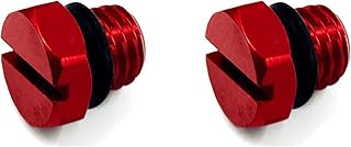 iFJF Billet Aluminum Air Bleeder Screw Replacement for GM-C 2001-2017 6.6L Duramax 904-112HP Diesel Fuel Filter Red 2 Packs