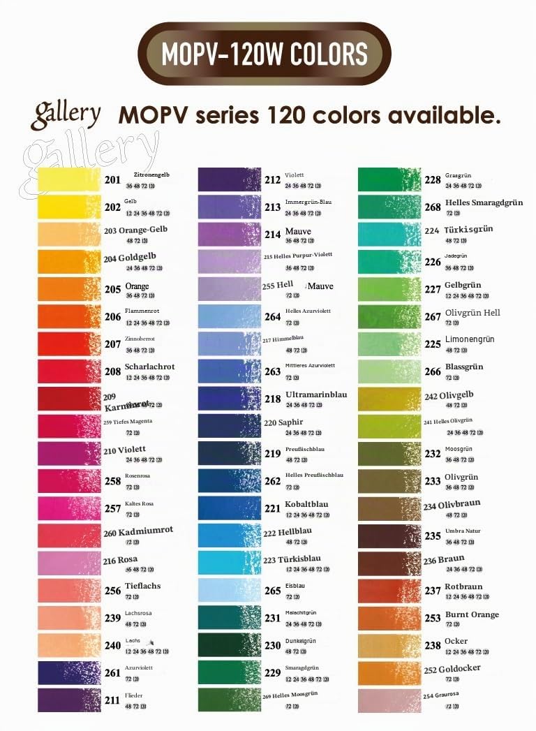 Mungyo Gallery MOPV-120W Öl-Pastell-Kreide, 120 Stck