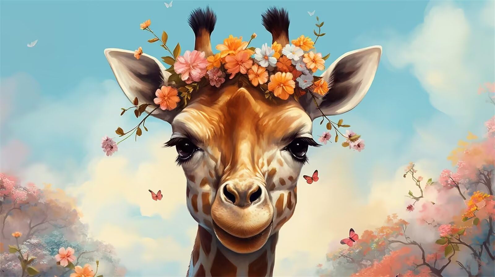 Amazon | ダイヤモンドアート 花 キリン DIY ダイヤモンドアート四角い