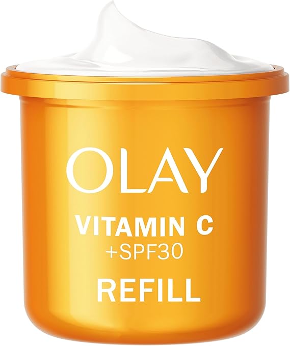 Olay Vitamina C Crema de Día Hidratante Facial SPF 30 RECAMBIO, Con Niacinamida. Cuidado Iluminador De La Piel: Acción Antimanchas Oscuras, 50ml oferta Amazon