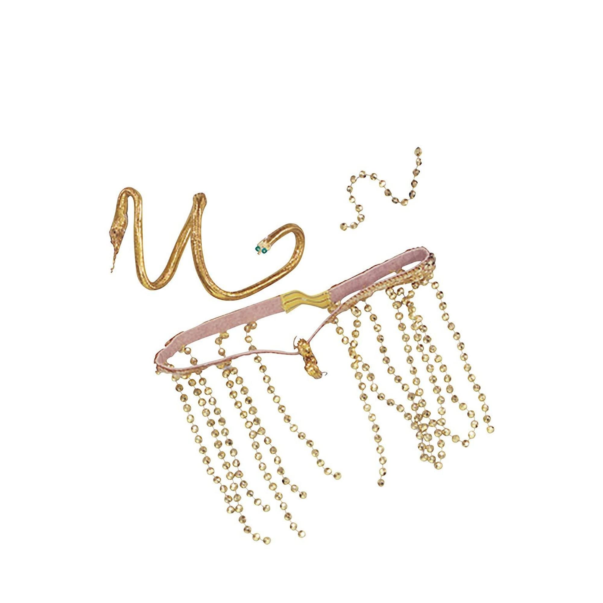 Women's Gold Cleopatra Accessory Kit - Stunning Jewellery, Perfect Accessories for Themed Events, Cosplay, Festivals, Parties, & More Halloween