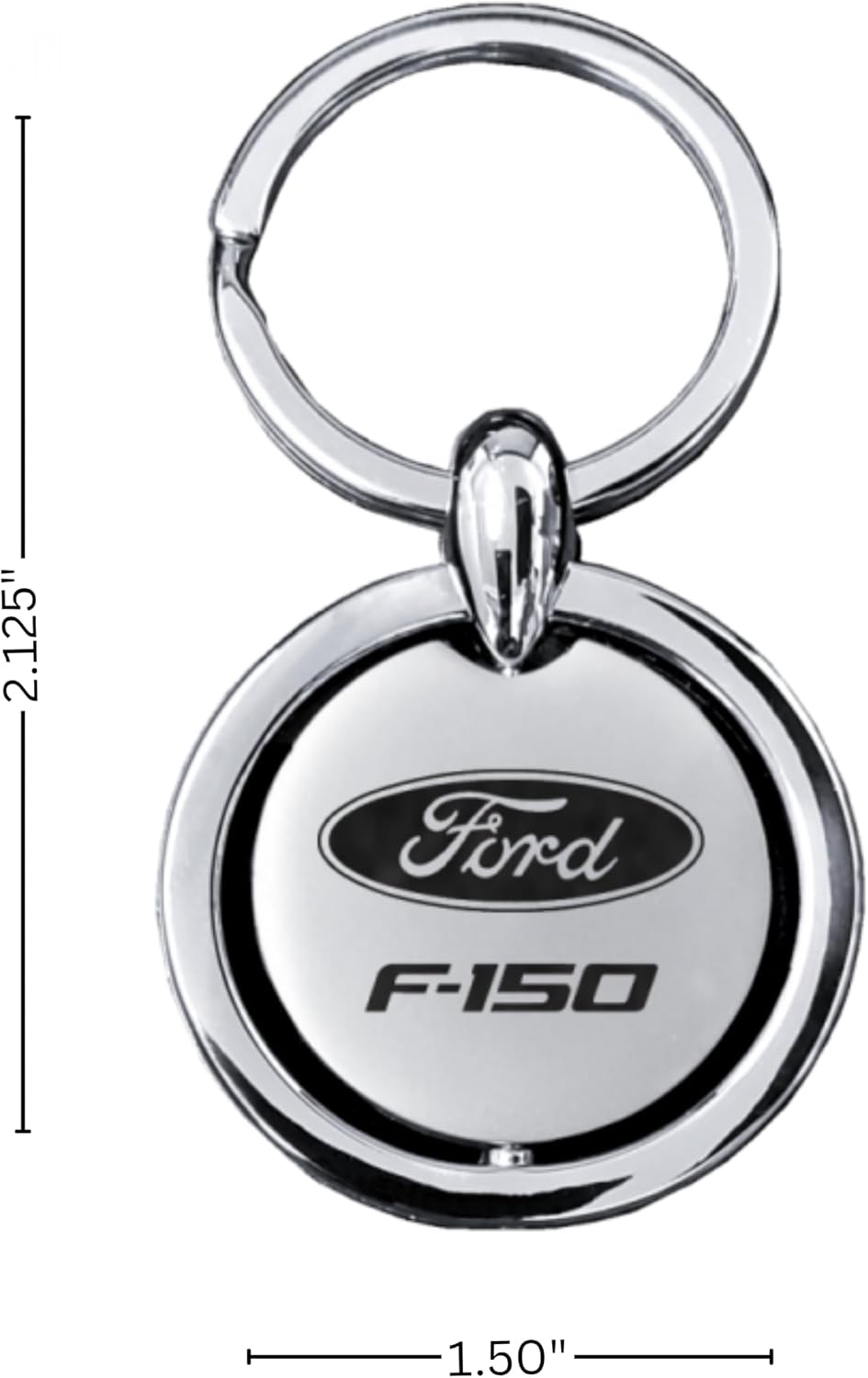 AU-TOMOTIVE GOLD, INC. Officially Licensed Silver Revolver Keychain for Ford F-150