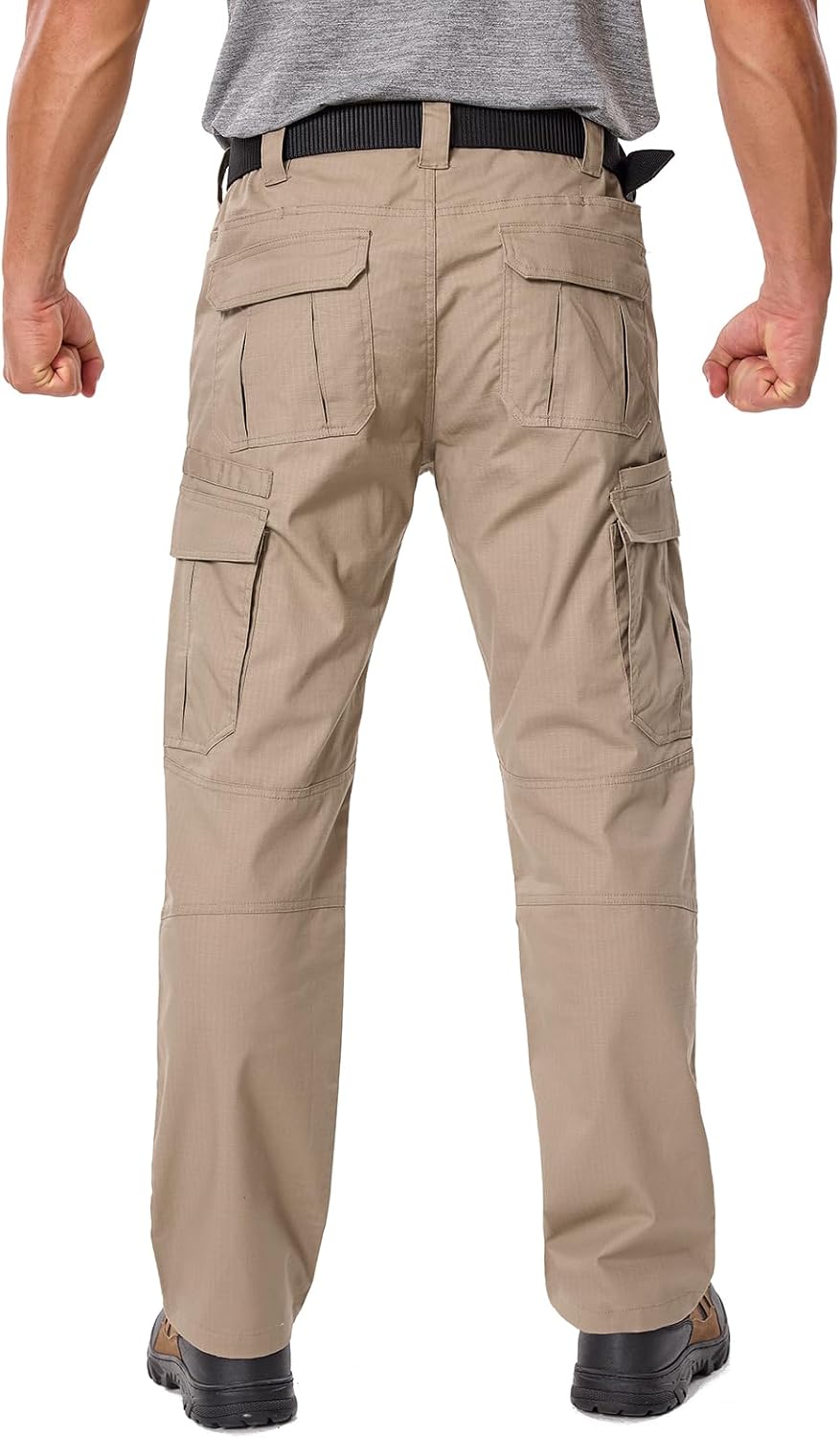 NAVEKULL Men's Flex Work Pants Stretch Ripstop Water-Resistant Utility Cargo Pants Lightweight Workwear Tactical Pants - Image 6