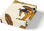 Feelyou Ancient Egypt Pattern Duvet Cover Egypt Culture Bedding Set for Kids Women Men Egyptian Style Decor Comforter Cover Yellow Brown Tribal Design Bedspread Cover 3Pcs Zipper Queen Size