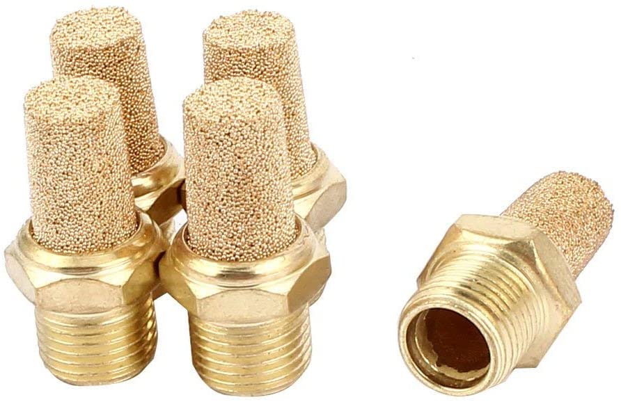MAXAIR Air Pneumatic Mufflers, Male Thread Sintered Bronze Exhaust Muffler Silencer (1/4"Bsp PACK OF 5PCS)-image-42