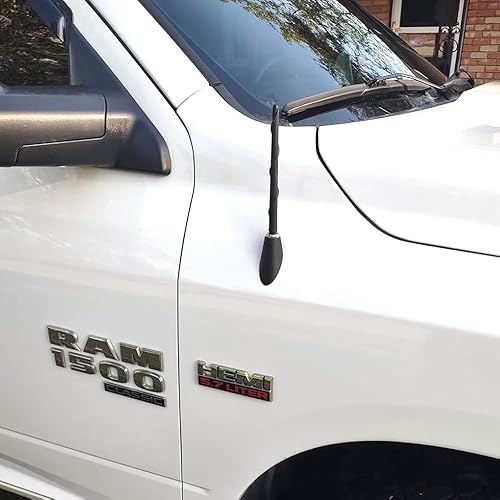 Miniatura 4 de KSaAuto Antena para Dodge Ram 1500 2500 3500 2009-2023, repuesto de antena Dodge Ram 1500, goma en espiral de 7 pulgadas, Dodge Ram 1500 accesorios