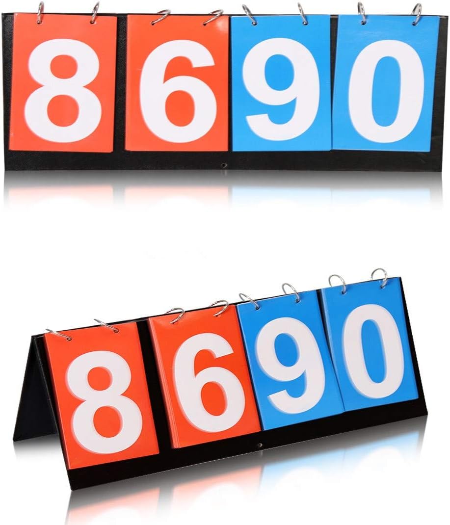 erduoduo Scoreboard，Volleyball Basketball Table Tennis Sports Score Flip Scoreboard(4-Digital) : Sports & Outdoors