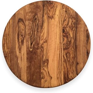 Round cutting board "The Goldcoin" diameter Ø 25 cm - handmade serving plate made of olive wood, versatile serving board