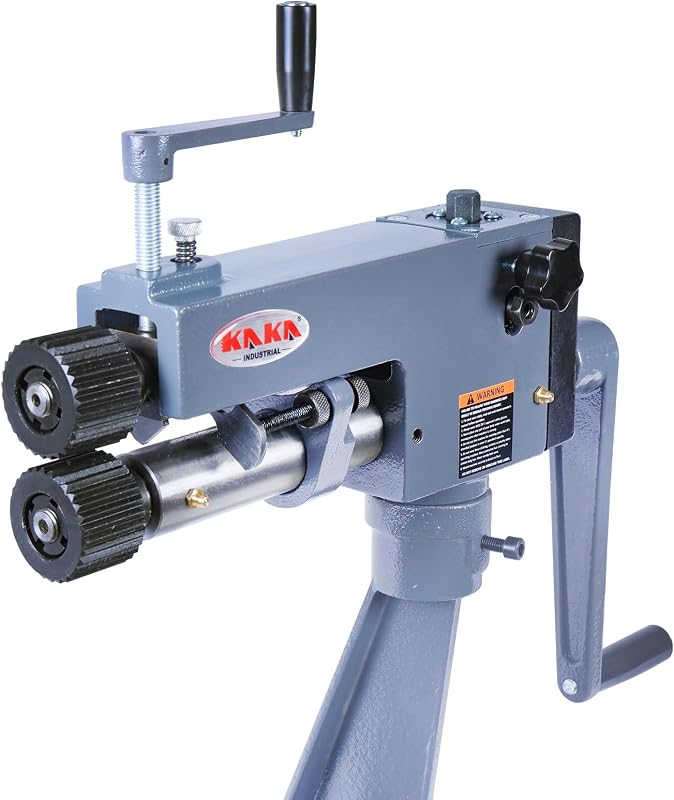 Sheet Metal Bead Roller, 7-Inch Throat Depth KAKA INDUSTRIAL | With Dies, 22-Gauge Mild Steel Capacity, Rotary Forming Machine, Adjustability HVAC Tools Fabrication, Model RM-08