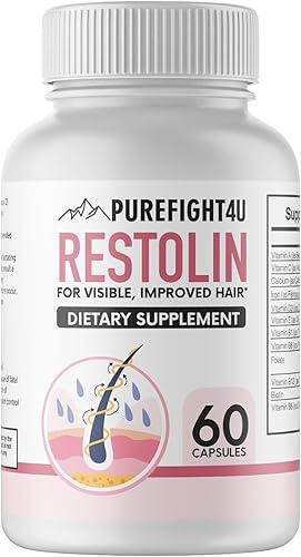 Restolin Suplemento de apoyo para el cabello - Apoya el crecimiento saludable del cabello y la fuerza Suplemento dietético  60 cápsulas