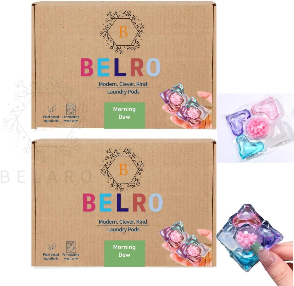 BELARO 5 In 1 Laundry Detergent Soap Pods, Multi-purpose Strong Decontamination Detergent Clothe Washing Pods, Free & Gentle Powerful Clean In One Step, Apartment Essentials (20)