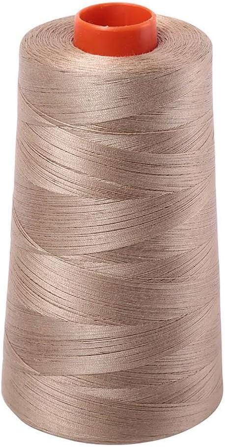 Aurifil 2325 Mako 50 Wt 100% Cotton Thread, 6,452 Yard Cone Linen,Beige