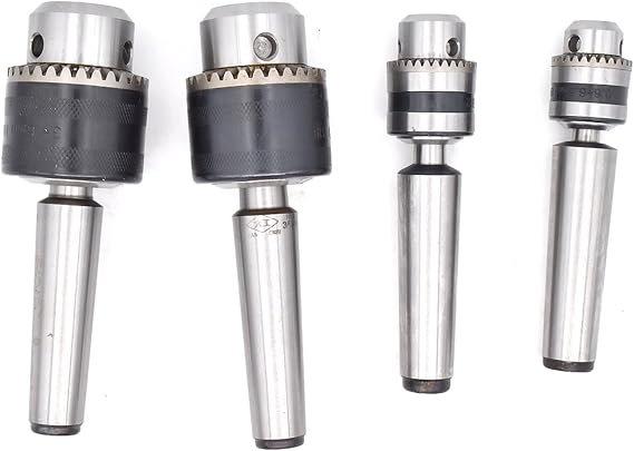 4-Inch 4-Jaw Self-Centering Chuck Set 1Set MT1 MT2 MT3 MT4 B10 B12 B16 B18 0.6-6/1-10/1-13/3-16/5-20 Tapper Shank Drill Chuck Arbor Lathe CNC Drill Machine Wood with 1-Inch x 8TPI Thread (3 b18(3)