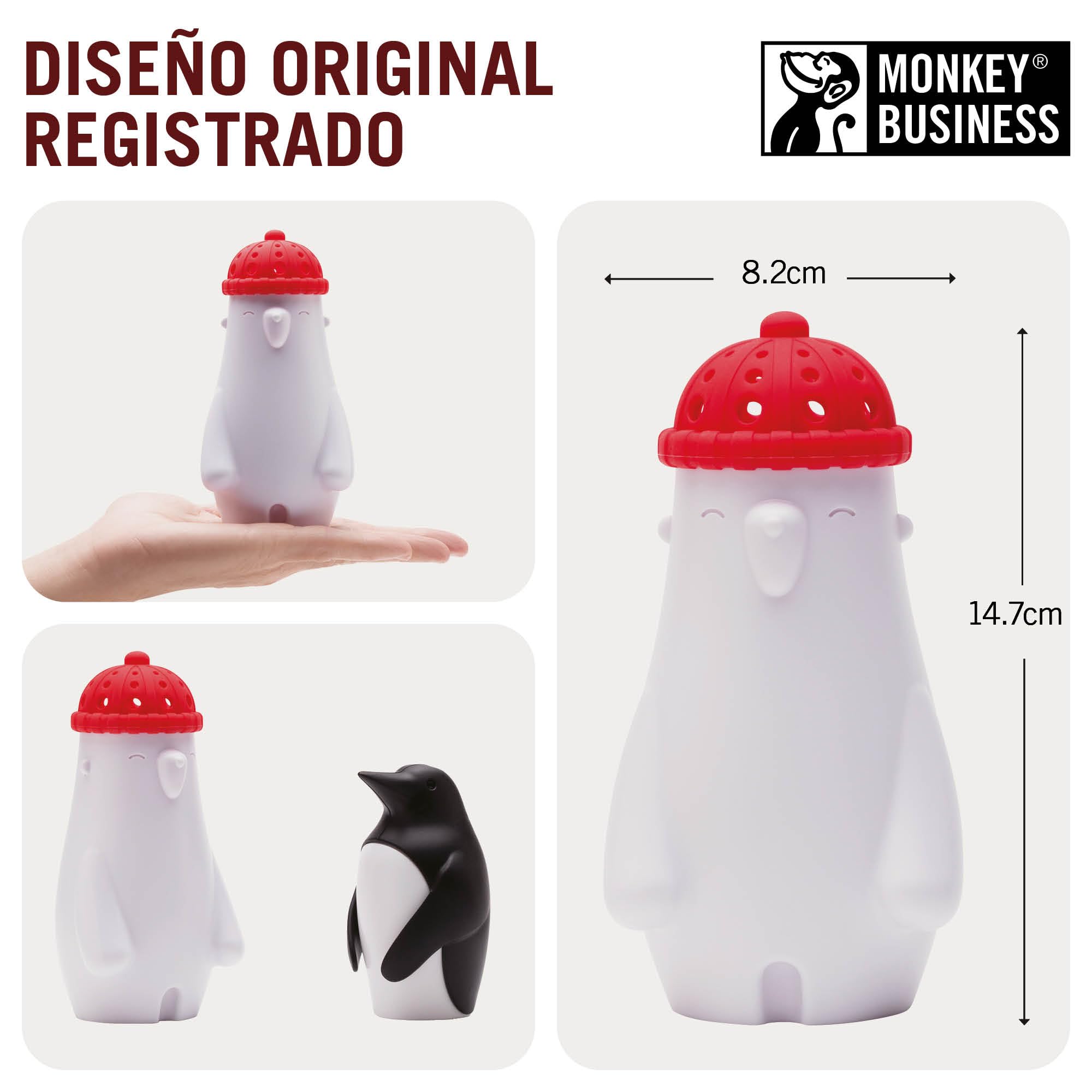 Monkey Business Fill Phil - Desodorante para nevera con bicarbonato de sodio, ideal para regalo
