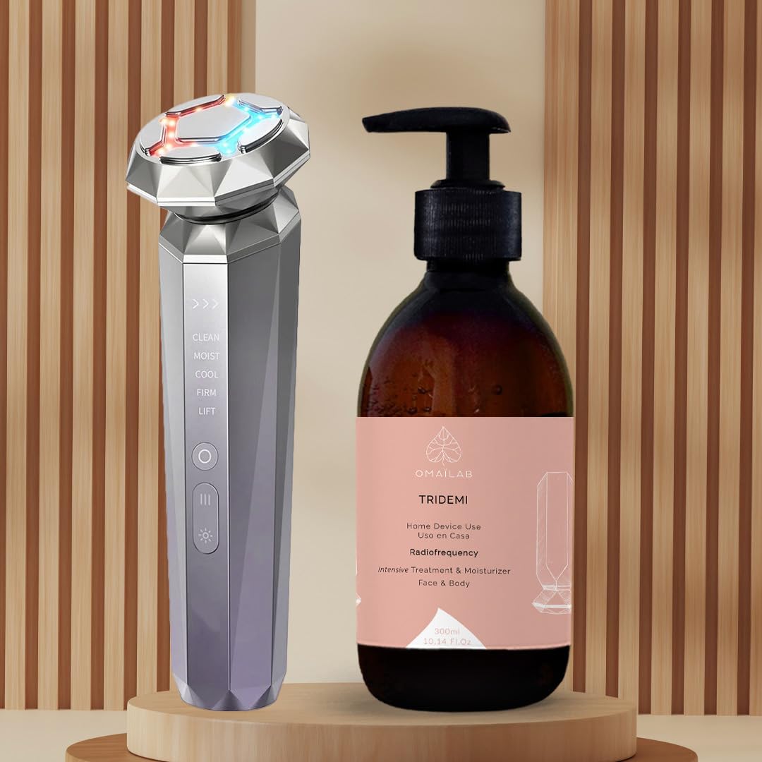300 ml OMAILAB Tridemi Gel Conductor para Radiofrecuencia, Compatible con Tripollar, Foreo FAQ 102 103, Anlan, Current Body, Tratamiento Intensivo Facial y Corporal