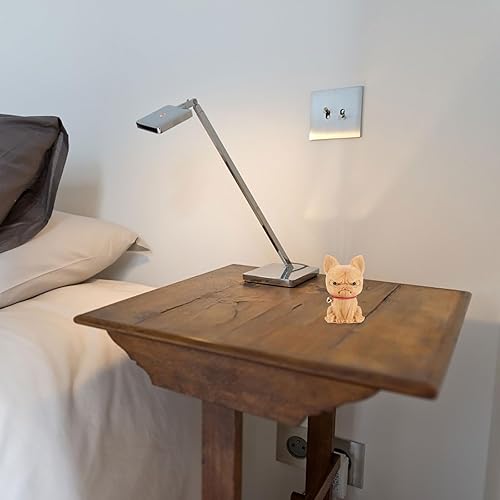 Miniatura 8 de Figura de perro de madera, figura de perro sentado, estatua de bulldog sentado, estatua de cachorro, estatua coleccionable, decoración de