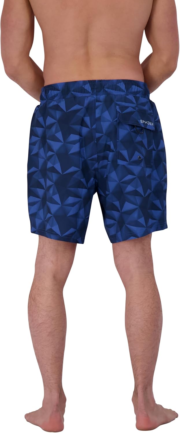 Spyder Men's Swim Trunks – Stretch, Quick-Dry 7-inch Board Shorts Sun Protection & Liner