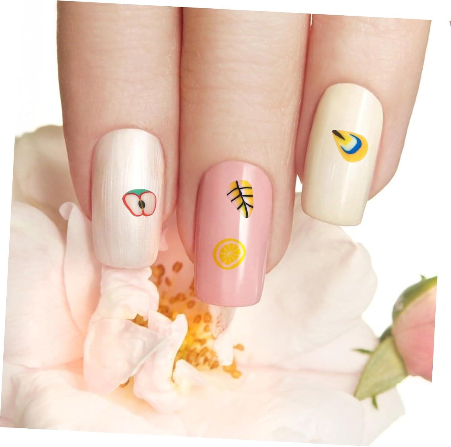 FOMIYES 4packs Fruit Nail Art Slices Decorations for Manicures Eye-catching Fruit Patterns for Personal and