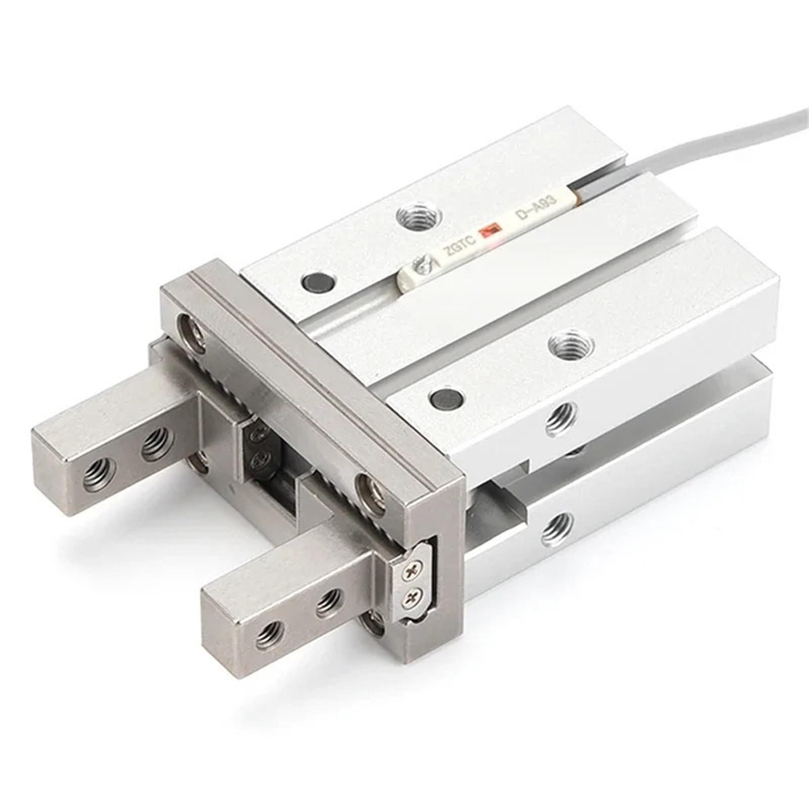 Pince pneumatique double effet en aluminium à double guidage parallèle