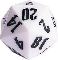 Vista 18 de 55mm dados de 20 lados DND, dados gigantes D20 D&D poliédricos grandes D20 con caja de regalo de dados para Dungeons and Dragons, juegos de mesa RPG