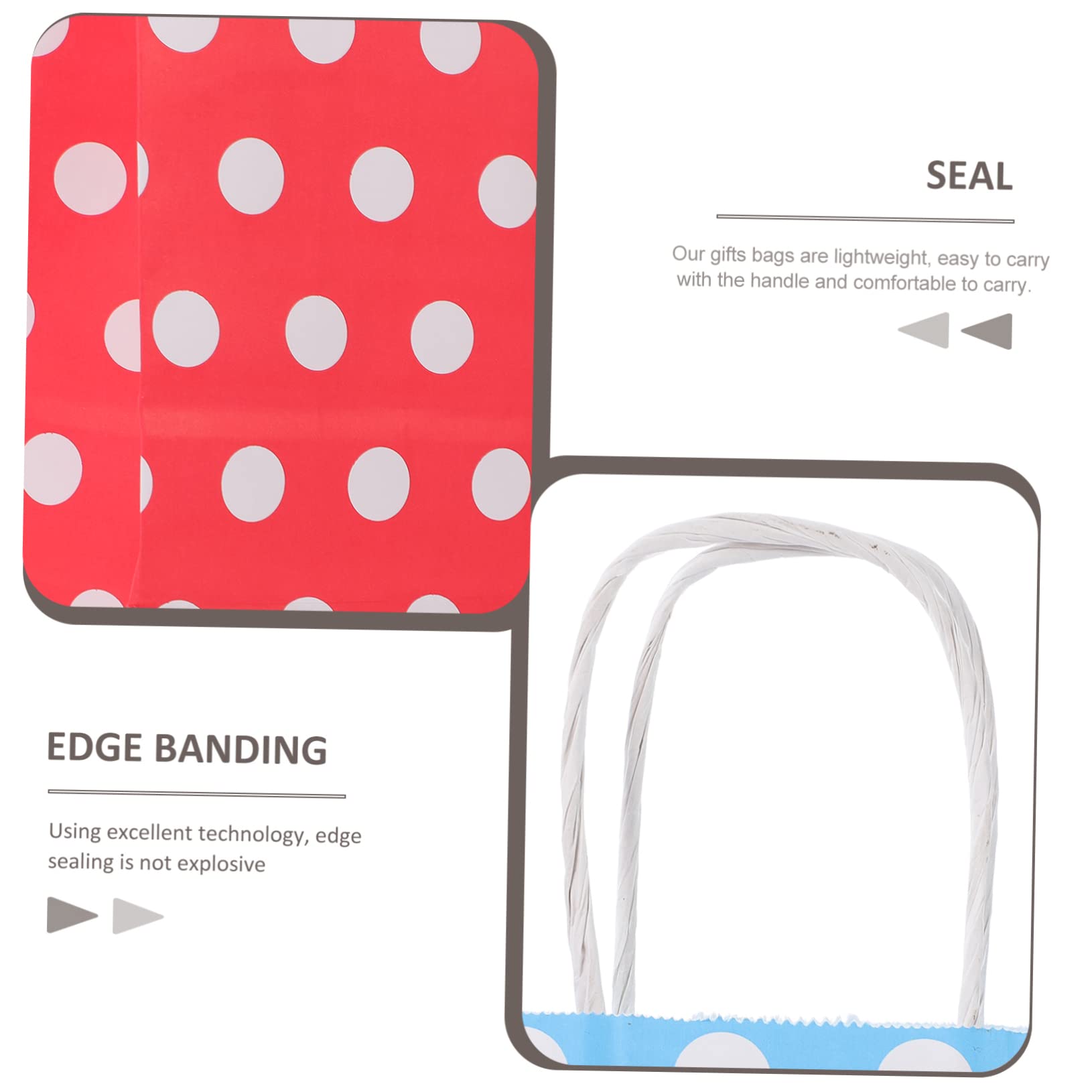 Healifty 30 Pezzi Borsa Shopping a Pois Carta Kraft Borse Da Imballaggio Sacchetto Di Carta Per Caramelle Kraft Sacchetti Di Caramelle Per Bomboniere Regalo Acquisti Rigenerazione