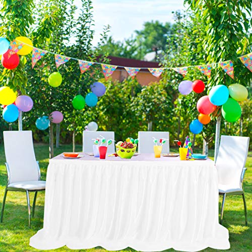 Gonne Da Tavolo In Tulle | 2 Metri | Rosa E Blu | Per Matrimoni E Feste | Facili Da Installare - Foto 7