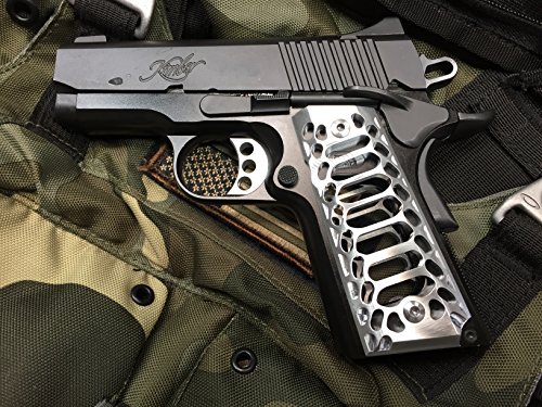 Valkyrie Dynamics 1911 Compact Officer Grips Cobra Skeleton Grips Brushed